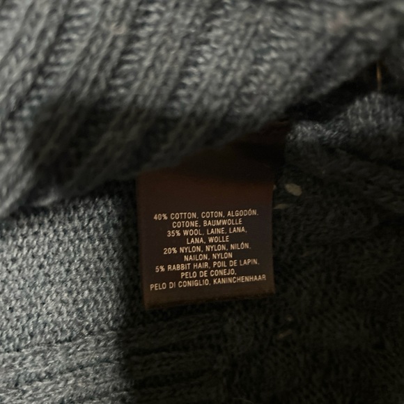 Anthropologie Wrap Sweater Women’s Small Blue Cotton Knitted & Knotted Crochet - Picture 6 of 10